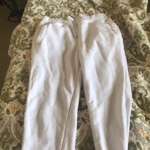 White joggers